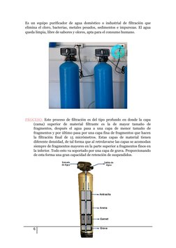 Es un  equipo  purificador de agua  doméstico  o industrial  de filtración  que
elimina el cloro, bacterias, metales pesados,