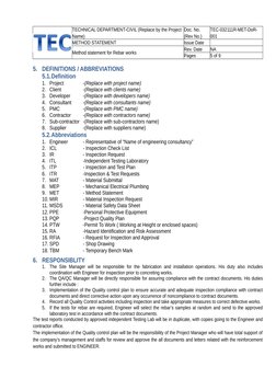 Method Statement for Rebar Works | PDF | Building Technology | Building ...