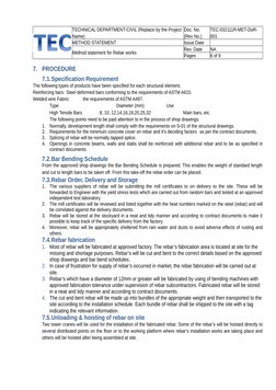 Method Statement for Rebar Works | PDF | Building Technology | Building ...