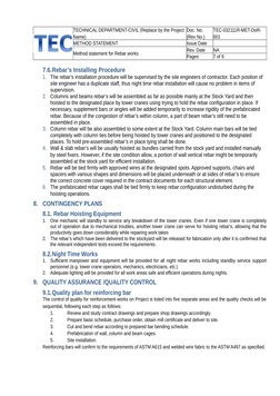Method Statement for Rebar Works | PDF | Building Technology | Building ...