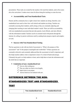 Non-Standardized vs Standardized Tests | PDF | Validity (Statistics ...