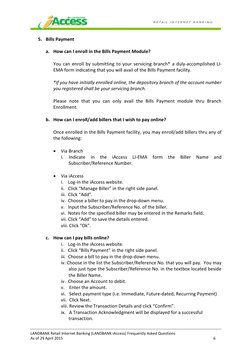 LANDBANK iAccess FAQ Guide | PDF | Transaction Account | Cheque