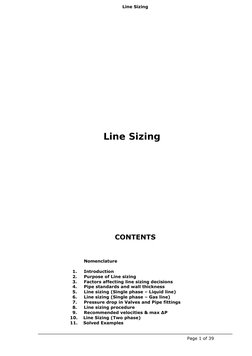 Line Sizing in Process Engineering | PDF | Fluid Dynamics | Reynolds Number