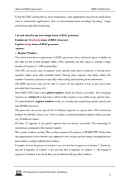 Advanced Microprocessor                                                                                        RISC Architect