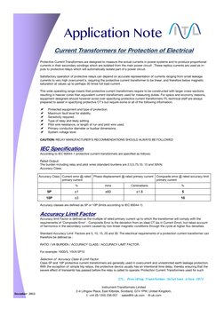 ITL, Providing Transformer Solutions since 1973 
Protective Current Transformers are designed to measure the actual currents