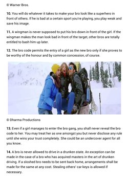 Universal Bro Code Rules - All You Need To Know About The BroCode | PDF ...