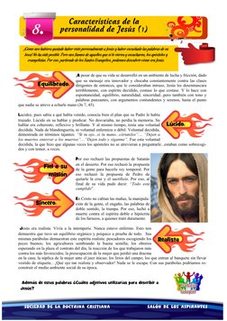 Sociedad  de  la  Doctrina  Cristiana                                  Salón  de  los  Aspirantes  
 
Vivir las virtudes 
Car