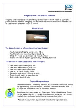 Finger Tip Unit.pdf Fingertip Unit Guide for Topical Steroids | PDF | Wellness