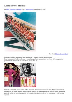 Looks aéreos: azafatas 
En Blog, (http://www.vistelacalle.com/category/blog/) Historia Del Diseño  (http://www.vistelacalle.c