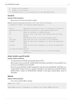 Comprehensive MS-DOS Command List | PDF | Dos | Command Line Interface