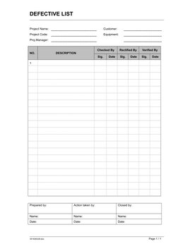 Defect List Template for Projects | PDF | Computing | Computing And ...