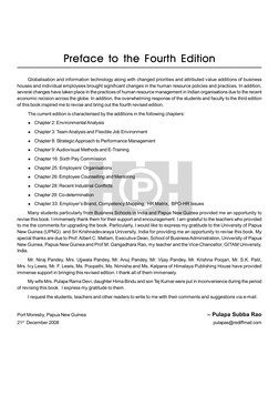 6
Personnel and Human Resource Management
Preface to the Fourth Edition
Globalisation and information technology along with c