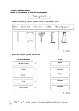 Form 1 Science Exam Paper: Scientific Method | PDF | Temperature ...