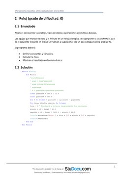 IPI. Ejercicios resueltos. última actualización enero 2016 
 
2 
2 Reloj (grado de dificultad: 0) 
2.1 Enunciado 
Alcance: c