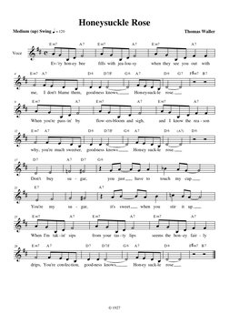 
Voce

E m7
A7
Ev 'ry hon ey bee
Medium (up) Swing 



E m7
A7
fills with jea lou sy






E m7
A7