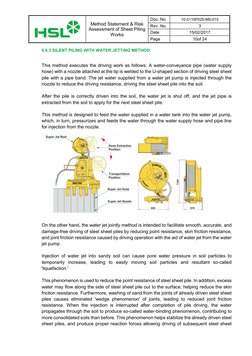 Method Statement & Risk 
Assessment of Sheet Piling 
Works  
Doc. No 
10-0115P025-MS-015 
Rev. No. 
3 
Date 
15/02/2017 
Pa