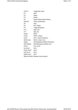 Altirra Keyboard Mapping Guide | PDF | Computer Keyboard | Input/Output