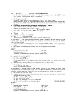 116
C h a p t e r  4
C API TAL  S TR UC TUR E  M AN A GE M E N T
No, they cannot elect Mr. 'X' because minority shareholder