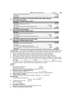COMM O N  S TOC K  FIN AN CI N G   
C h apt er 4
119
Value of stocks (100 shares @ Rs 250)..................................