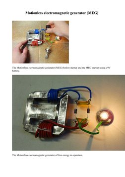 Motionless Electromagnetic Generator Overview | PDF | Inductor ...