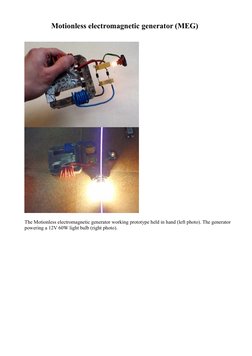 Motionless Electromagnetic Generator Overview | PDF | Inductor ...