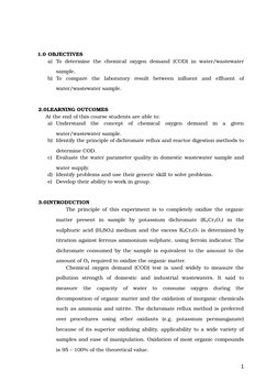 Cod Instructions COD Determination Lab Instructions | PDF | Chemical Substances | Chemistry