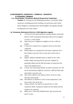 Cod Instructions COD Determination Lab Instructions | PDF | Chemical Substances | Chemistry