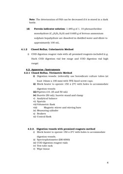 Cod Open Reflux Method COD Determination Lab Instructions | PDF | Chemical Substances | Chemistry