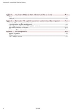 iv
International Association of Oil & Gas Producers
©OGP
Appendix 1  HSE responsibilities for client and contractor key perso