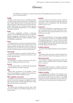 v
HSE management – guidelines for working together in a contract environment
© OGP
ALARP
To reduce a risk to a level ‘as low