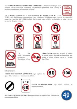 Philippine Road And Traffic Signs Guide Pdf Traffic Controlled 