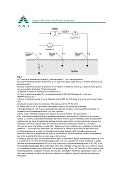 Fig. 4
a) Conectar el sistema bajo prueba (E) a los terminales C1 y P1 del instrumento.
b) Llevar el electrodo auxiliar de co