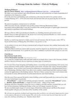 A Message from the Authors – Chris & Wolfgang
Wolfgang Widmoser
Born in 1954 in Munich.  http://wolfgangjohanneswidmoser.com/