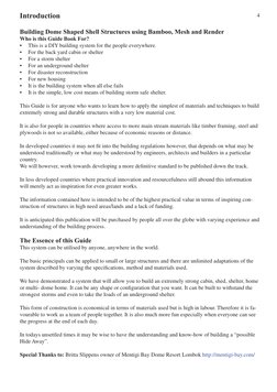 Introduction
Building Dome Shaped Shell Structures using Bamboo, Mesh and Render
Who is this Guide Book For?
• 
This is a DIY