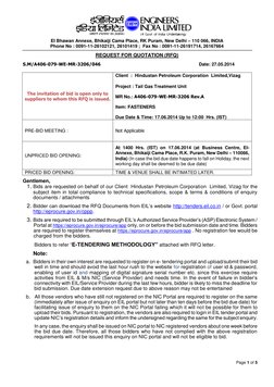 Page 1 of 5 
 
             
EI Bhawan Annexe, Bhikaiji Cama Place, RK Puram, New Delhi – 110 066, INDIA 
Phone