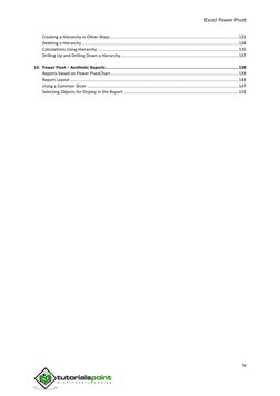 Excel Power Pivot  
iv 
 
 
Creating a Hierarchy in Other Ways ..............................................................