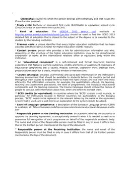 i
 Citizenship: country to which the person belongs administratively and that issues the
ID card and/or passport.
ii Study cy