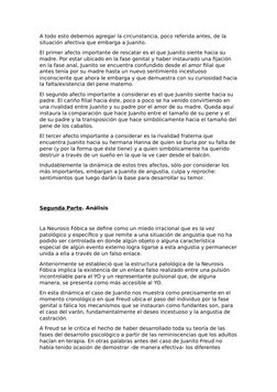 Análisis del Caso Juanito de Freud | PDF | Fobia | Sigmund Freud