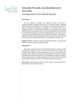 RESUMEN
	
En este artículo se analizan las relaciones entre la obra de la 
escritora argentina Alejandra Pizarnik y la de div
