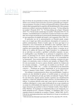 3
Alejandra Pizarnik: una identidad entre dos orillas
Luis Bagué Quilez
duce la forma de una pirámide invertida, de tal maner