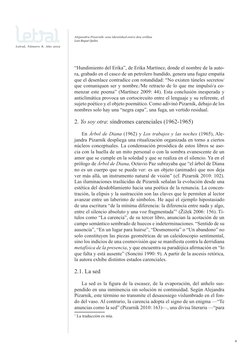 4
Alejandra Pizarnik: una identidad entre dos orillas
Luis Bagué Quilez
“Hundimiento del Erika”, de Erika Martínez, donde el