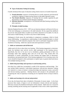Types of education/ Setting for learning:
Coombs introduced three types of education setting which is known as Coombs Framew