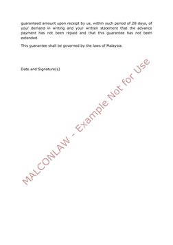 Advance Payment Guarantee Example | PDF