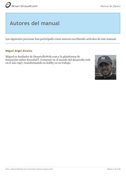 Manual de jQuery
http://desarrolloweb.com/manuales/manual-jquery.html
Página 3 de 200
Autores del manual
Las siguientes perso