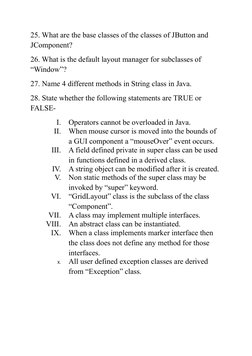 Java Programming Exam Questions | PDF | Class (Computer Programming ...