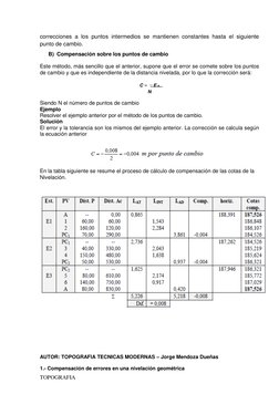 TOPOGRAFIA  
                                    
correcciones a los puntos intermedios se mantienen constantes hasta el sigu
