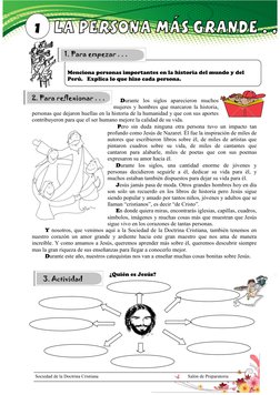 Sociedad de la Doctrina Cristiana                                                                            Salón de Prepara