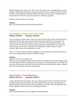 Sherlock breaks into a crime scene. The victim is the owner who is slumped dead on a chair 
and have a bullet hole in his hea