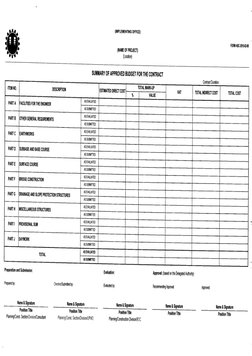 DPWH Standard Forms for POW and DUPA | PDF | Economies | Government