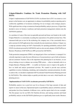 SAP Implementation at Colgate-Palmolive | PDF | Sap Se | Databases